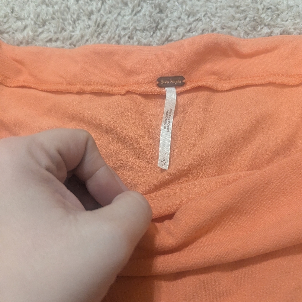 Free People Orange Off-Shoulder Blouse - Picture 4 of 5